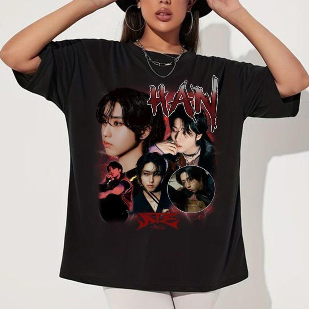 Han Stray Kids Ate Album Retro K-Pop Fan Graphic Unisex T-Shirt